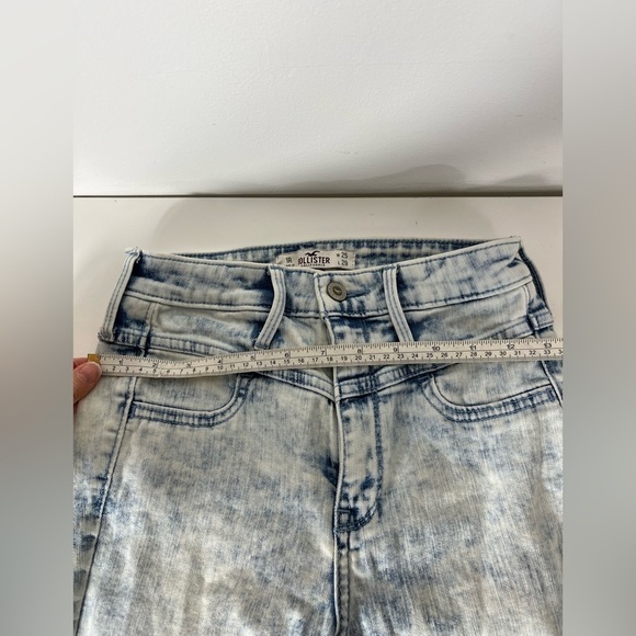 HOLLISTER Acid Wash Denim Skinny Jeans High Waisted Waist Size 25 Length 29 - Picture 5 of 8